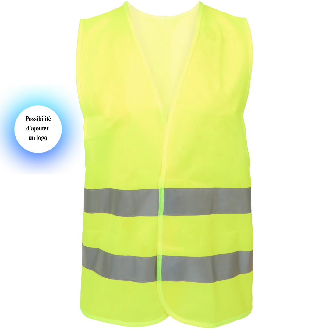 Gilet de sécurité haute visibilité jaune – Taille XL (1 ou 2 pièces)