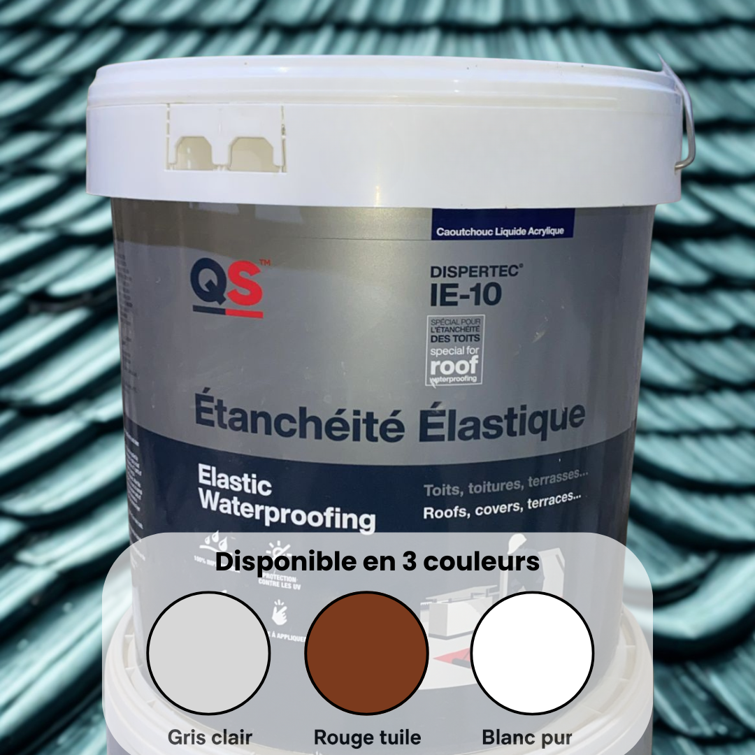 Peinture Étanchéité Élastique QS Dispertec IE-10 – 20KG – Toitures, Terrasses, Balcons