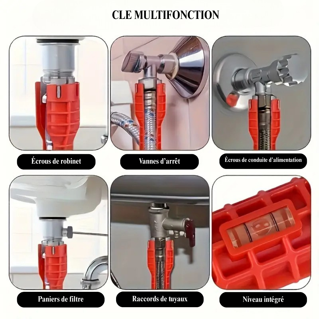 đ§ ClĂ© Multifonction 8 en 1 pour Ăvier et Robinet
