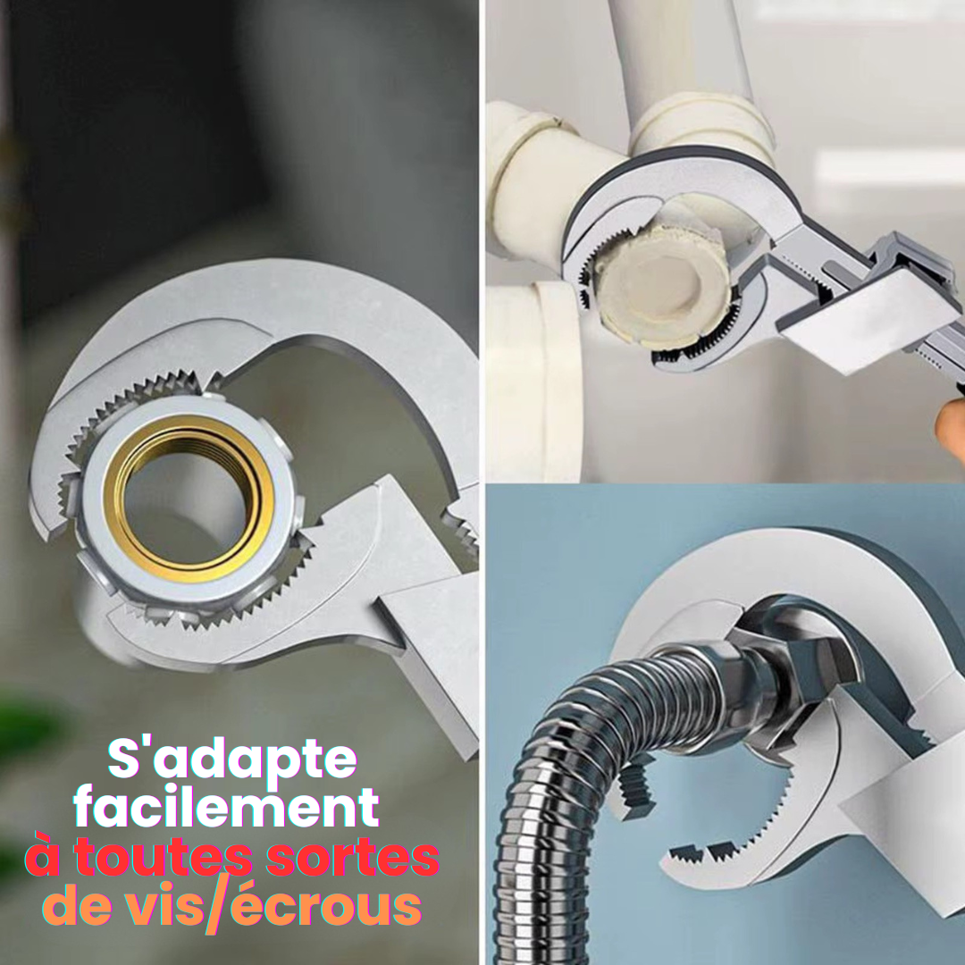 đ§ ClĂ© Multifonctionnelle Double TĂȘte â SpĂ©ciale Plomberie, Ăviers et Espaces Ătroits