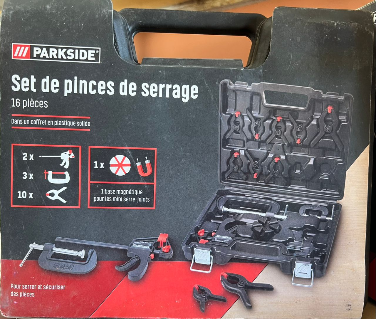 Set de pinces de serrage Parkside 16 pièces