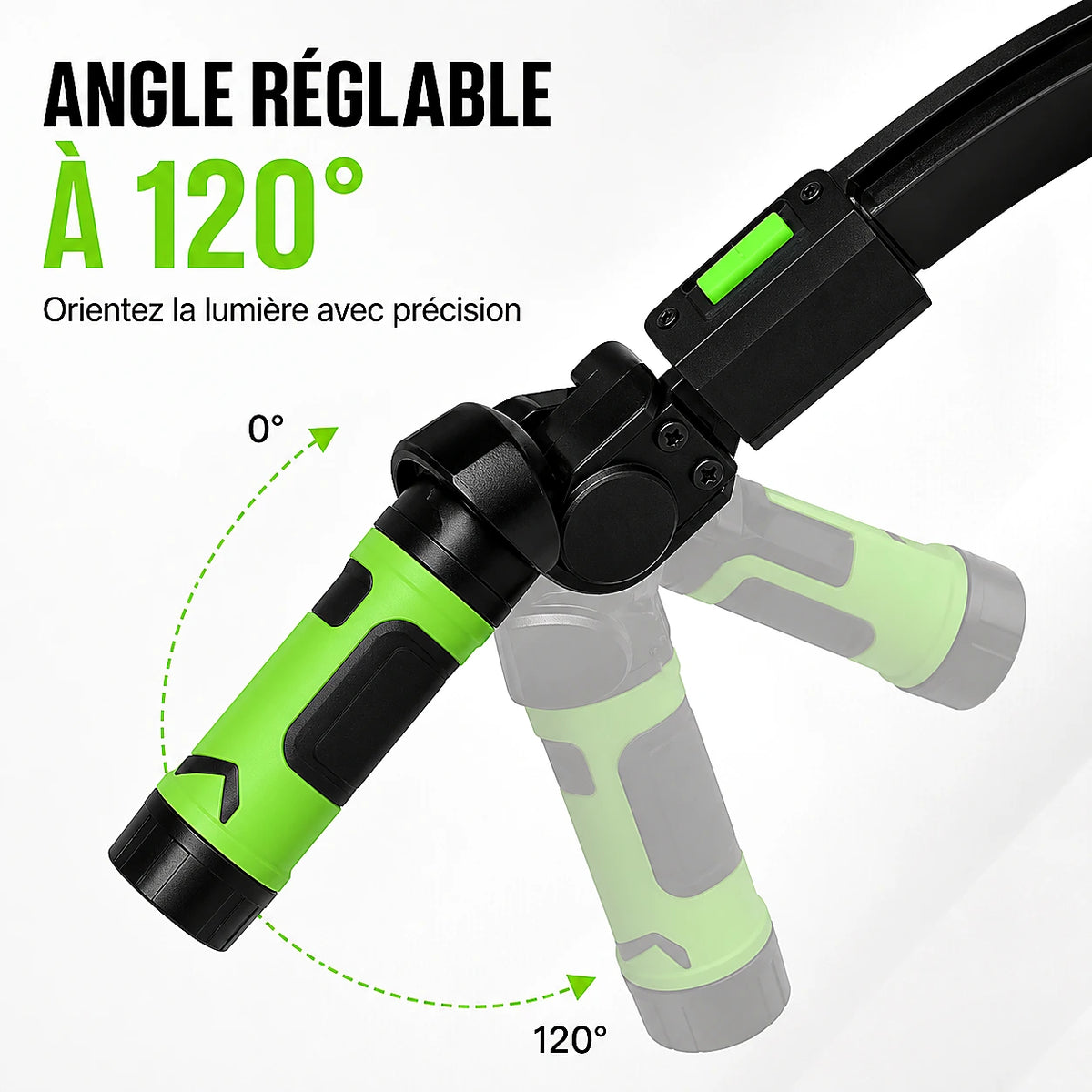 FlexiLight — Lampe de Cou LED 3-en-1 Mains Libres | 2 Torches Amovibles Rechargeables