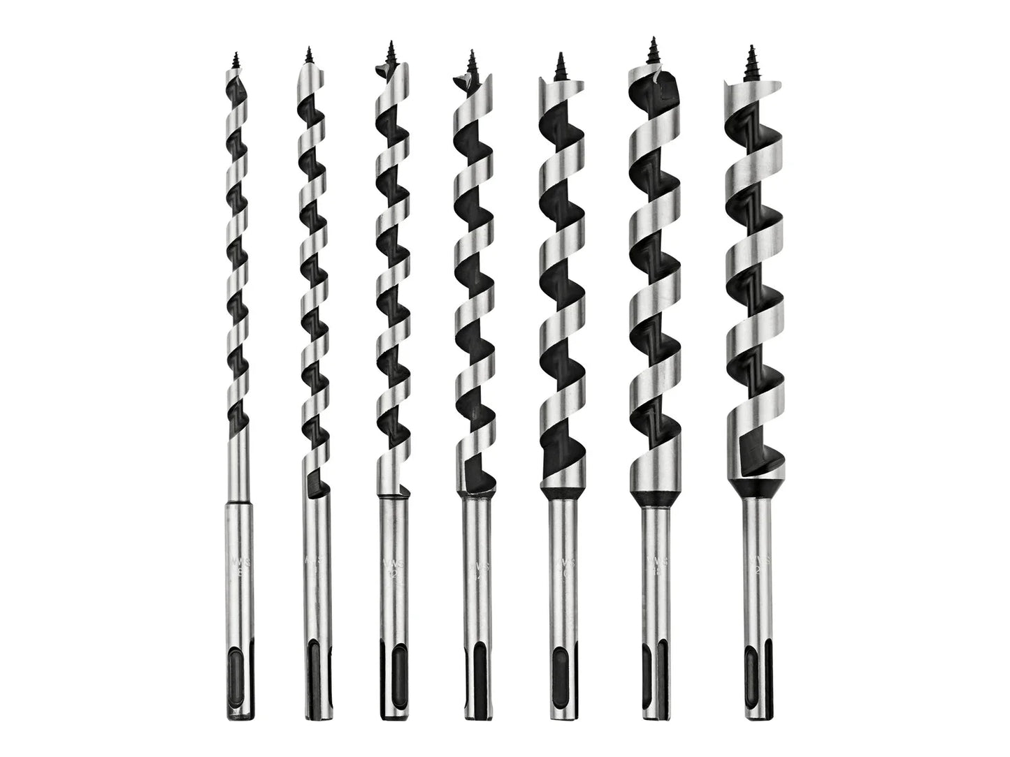 Set de mèches à spirale pour bois 7 PCS