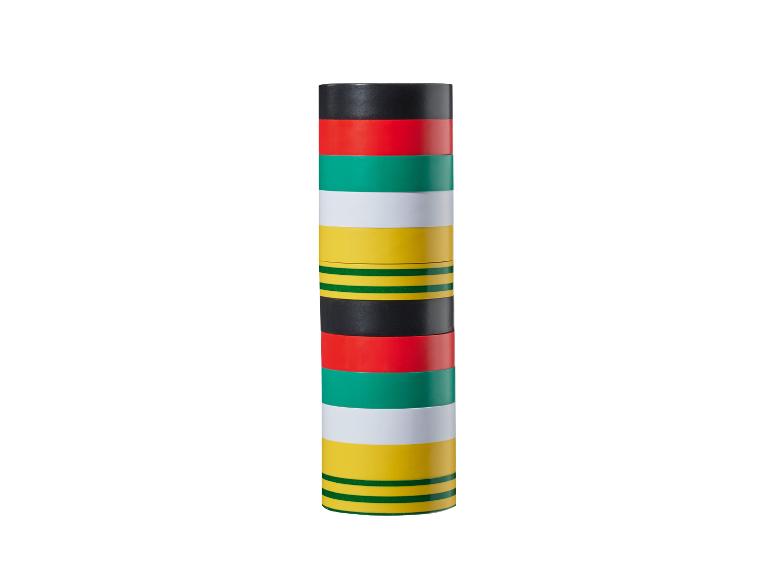 Lot de 12 Rubans Isolants Électriques 15 mm × 8 m — 6 Couleurs, Protection 6 000 V