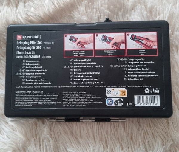 Pince à sertir avec accessoires Parkside 231 pièces