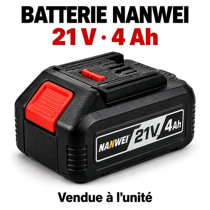 Batterie NANWEI 21V 4Ah Glissière — Rechange Outils Sans Fil | Senbrico