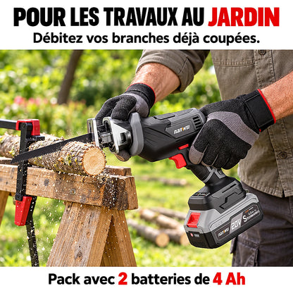 Scie Réciprocante Sans Fil 20V NANWEI — 4100 tr/min, 2 Batteries 4Ah | Scie Sabre