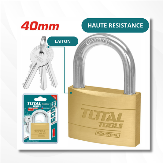 Cadenas Bloc en Laiton 40mm – Total Tools