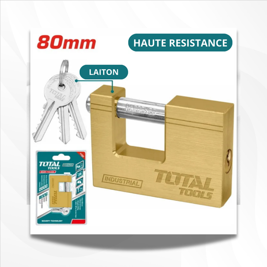 Cadenas Bloc en Laiton 80mm – Total Tools