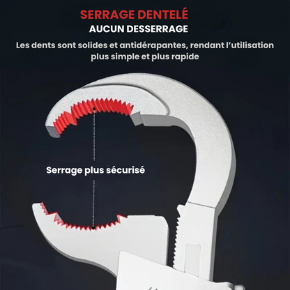 🔧 Clé Multifonctionnelle Double Tête – Spéciale Plomberie, Éviers et Espaces Étroits