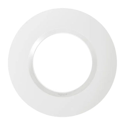 Plaque de Finition Ronde Legrand Dooxie – 1 Poste – Blanc Pur