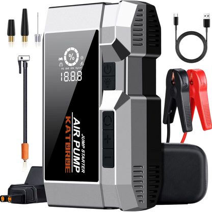 Katoroe Q17 – Booster Batterie Puissant 4000A avec Compresseur et Power Bank 23800mAh