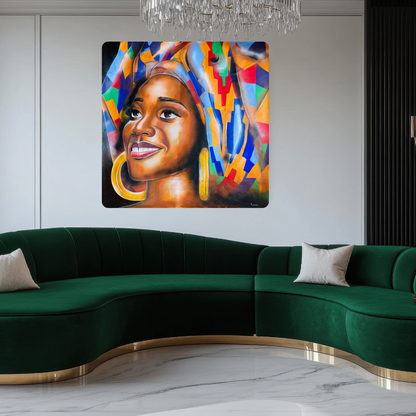 Sourire d’Afrique – Tableau d’art peint à la main