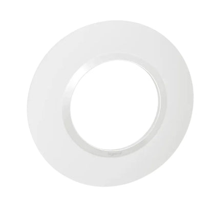 Plaque de Finition Ronde Legrand Dooxie – 1 Poste – Blanc Pur