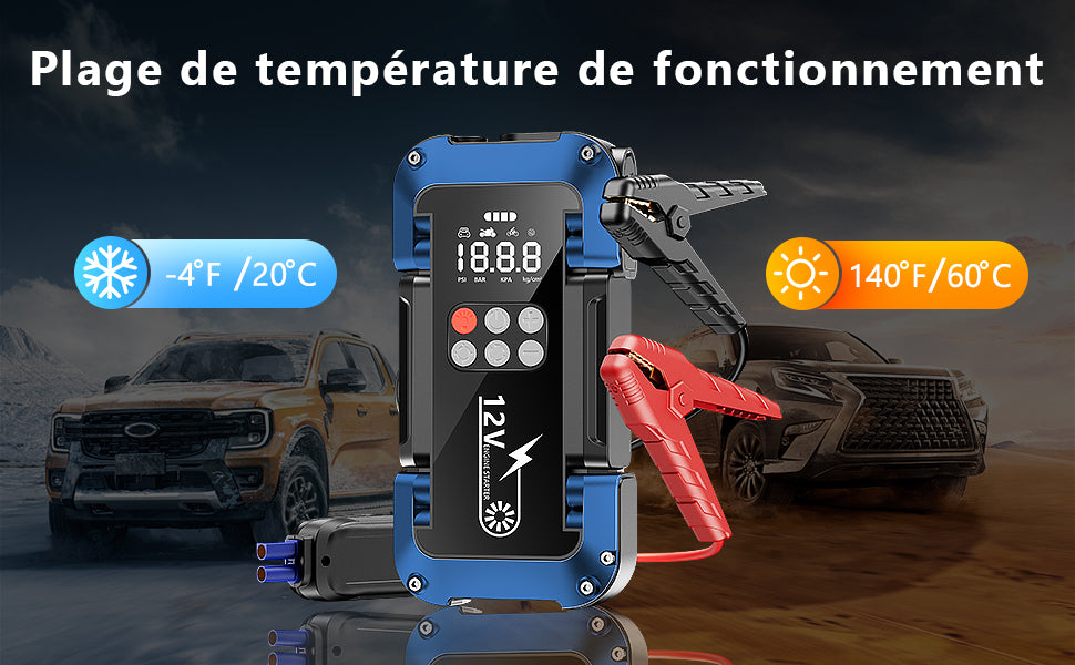 Booster Batterie avec Compresseur – SAMABOOST™ 4000A | 26800mAh