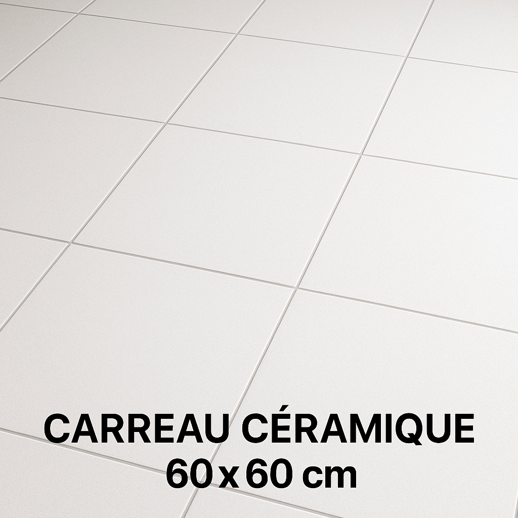 Carreau Céramique Blanc 60x60 cm – Élégance et Simplicité