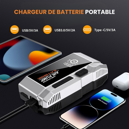 Katoroe Q17 – Booster Batterie Puissant 4000A avec Compresseur et Power Bank 23800mAh