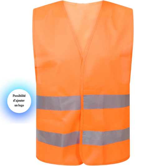 Gilet de sécurité haute visibilité orange – Taille XL (1 ou 2 pièces)