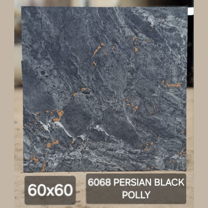 Carreau Persian Black – Effet Pierre Foncé 60x60 cm