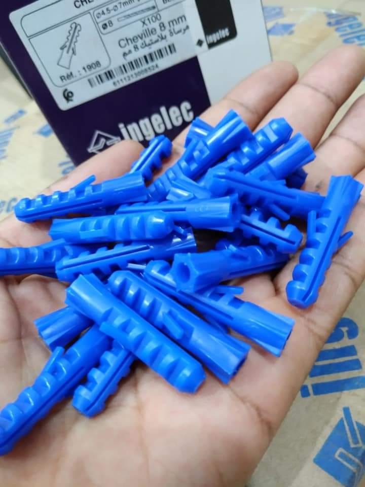 Chevilles Ingelec – 8 mm / 10 mm / 12 mm – Lot de 100