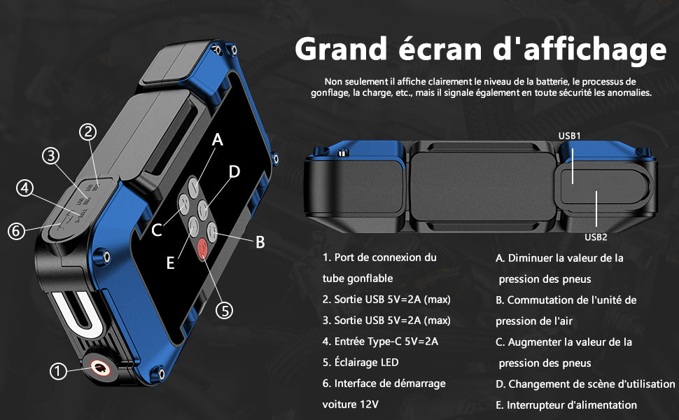 Booster Batterie avec Compresseur – SAMABOOST™ 4000A | 26800mAh