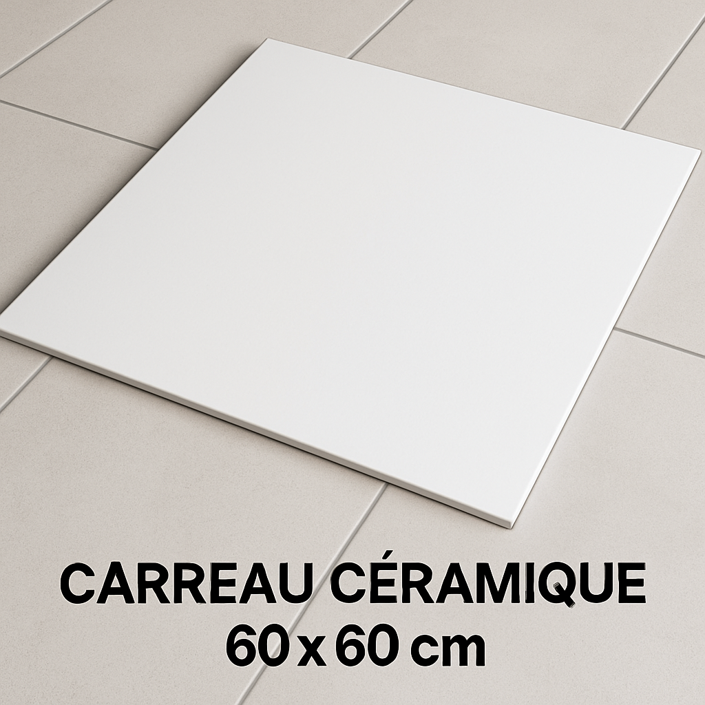 Carreau Céramique Blanc 60x60 cm – Élégance et Simplicité