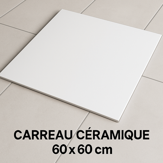 Carreau Céramique Blanc 60x60 cm – Élégance et Simplicité