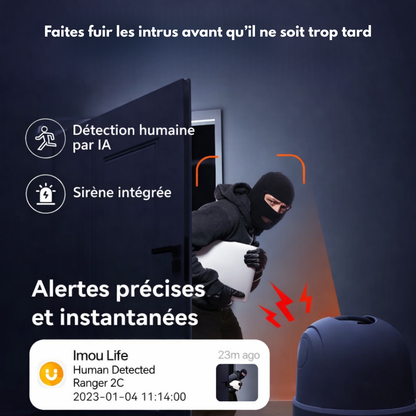 🎥 Caméra de surveillance WiFi intérieure 2K – Imou Ranger 2C (360°)