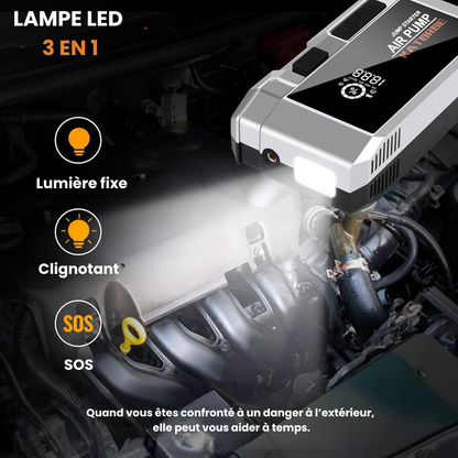 Katoroe Q17 – Booster Batterie Puissant 4000A avec Compresseur et Power Bank 23800mAh