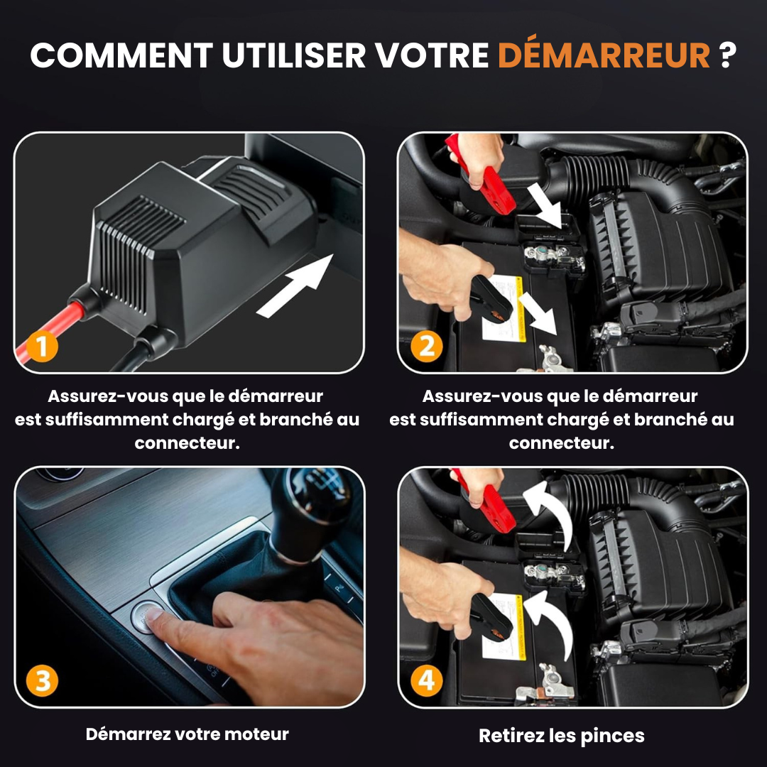 Katoroe Q17 – Booster Batterie Puissant 4000A avec Compresseur et Power Bank 23800mAh