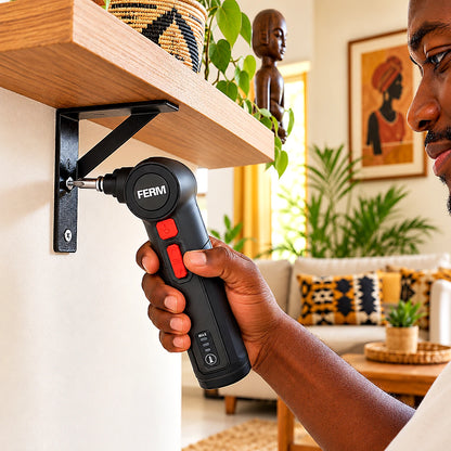 Tournevis Électrique FERM 1 pcs — 4V, Angle Réglable & Recharge USB-C, 5 Embouts | Senbrico