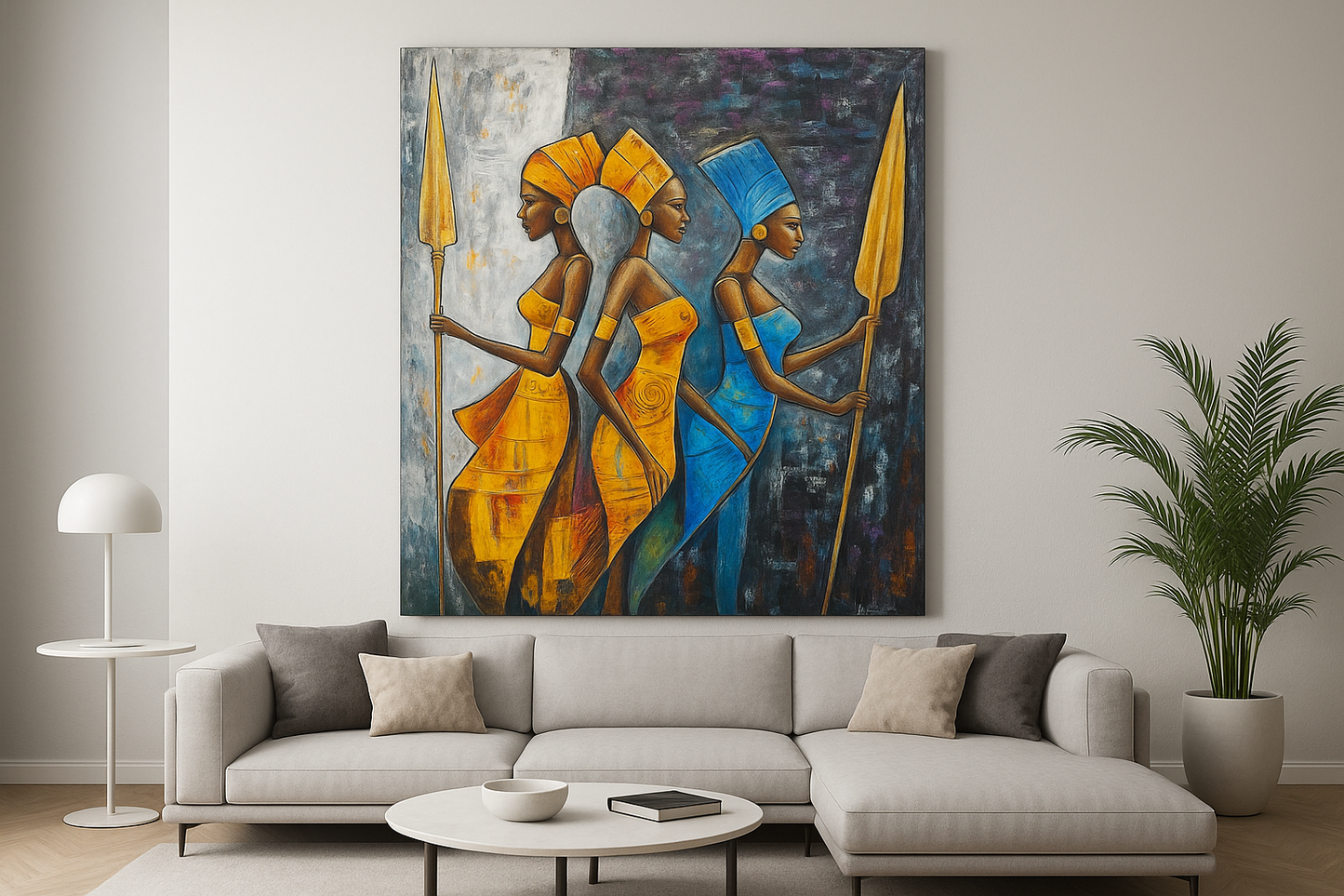 Les Gardiennes – Tableau d’art peint à la main