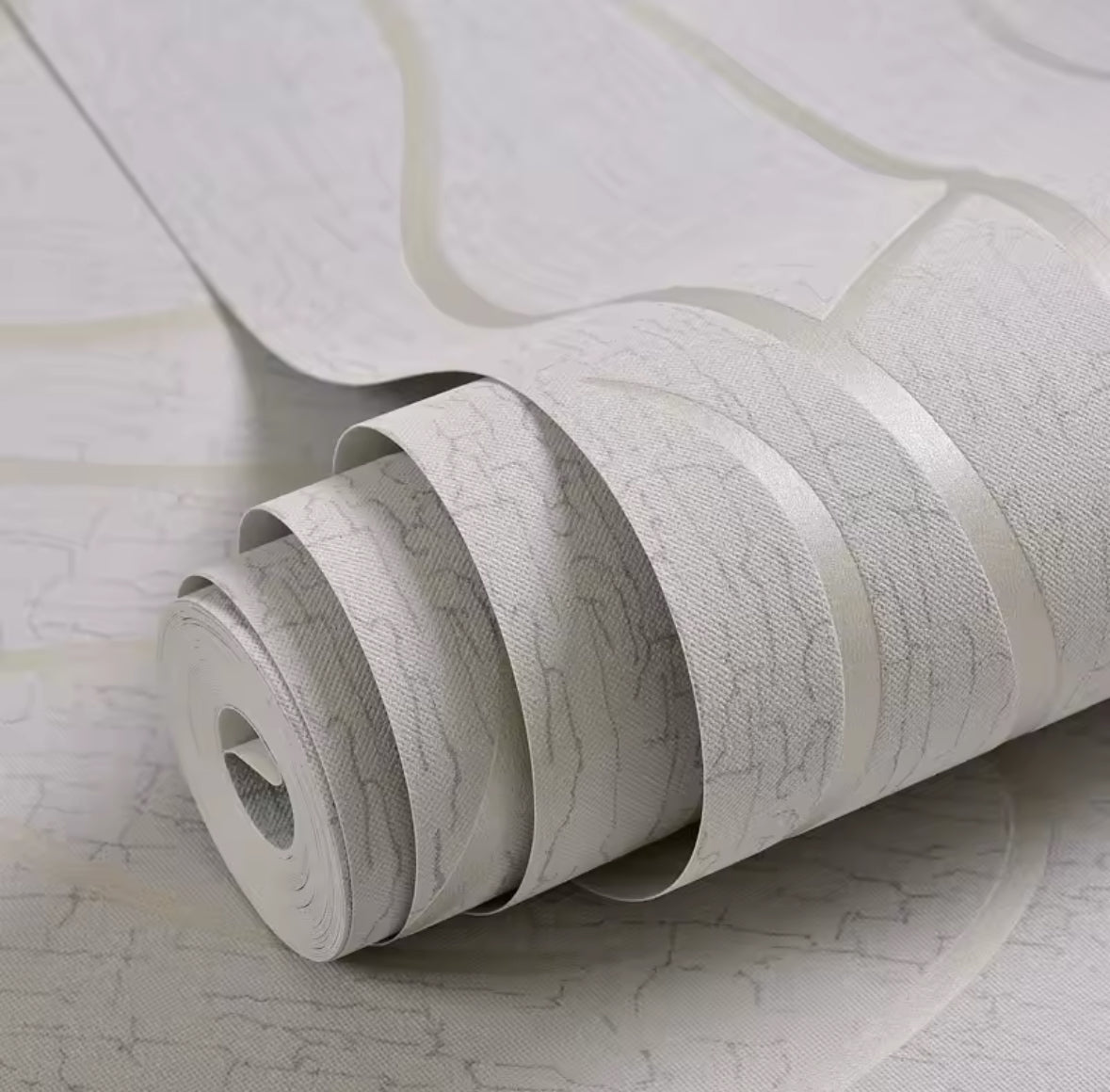 Papier Peint Moderne 3D Effet Ondulé – Idéal pour Salon, Chambre, Mur TV (53cm x 9,5m)