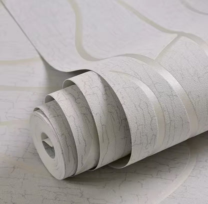 Papier Peint Moderne 3D Effet Ondulé – Idéal pour Salon, Chambre, Mur TV (53cm x 9,5m)