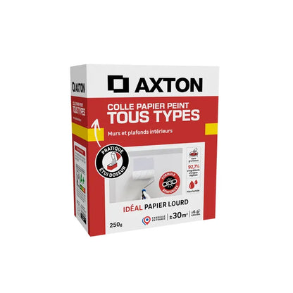 Colle AXTON Tous Types – Pour Papiers Peints Intissés, Vinyles, Lourds – 250g