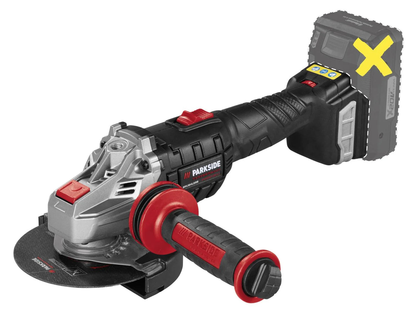 Meuleuse d'angle sans fil PARKSIDE Performance PWSAP 20-Li G7 — 125 mm / 20V Brushless