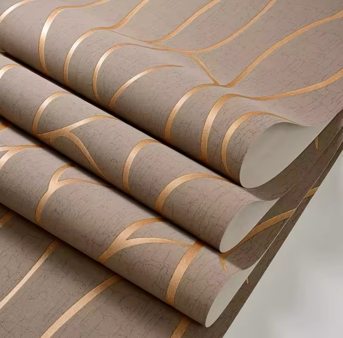 Papier Peint Moderne 3D Effet Ondulé – Idéal pour Salon, Chambre, Mur TV (53cm x 9,5m)