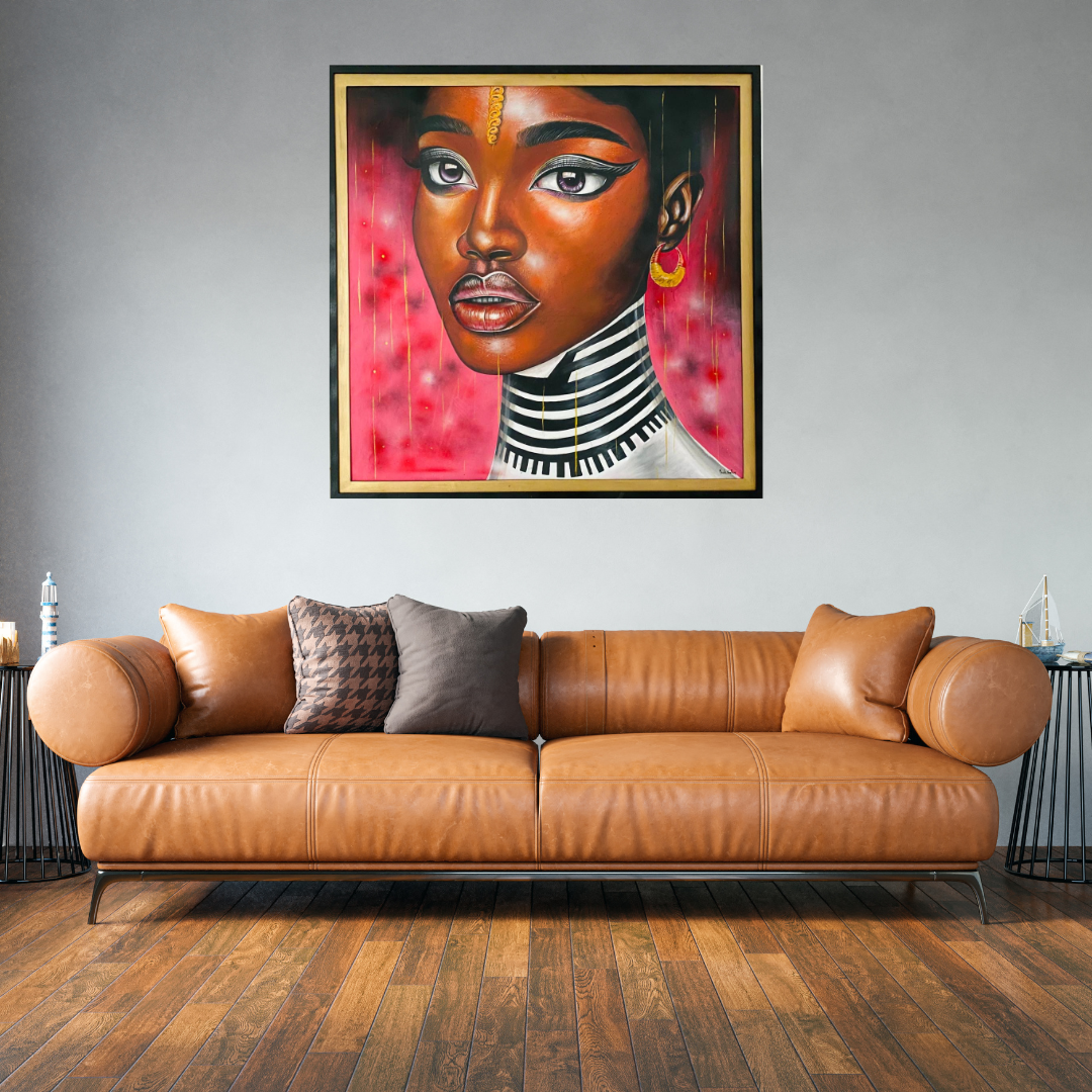 Regard Royal – Tableau d’art peint à la main