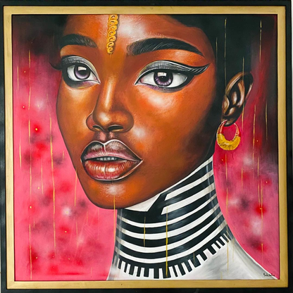 Regard Royal – Tableau d’art peint à la main