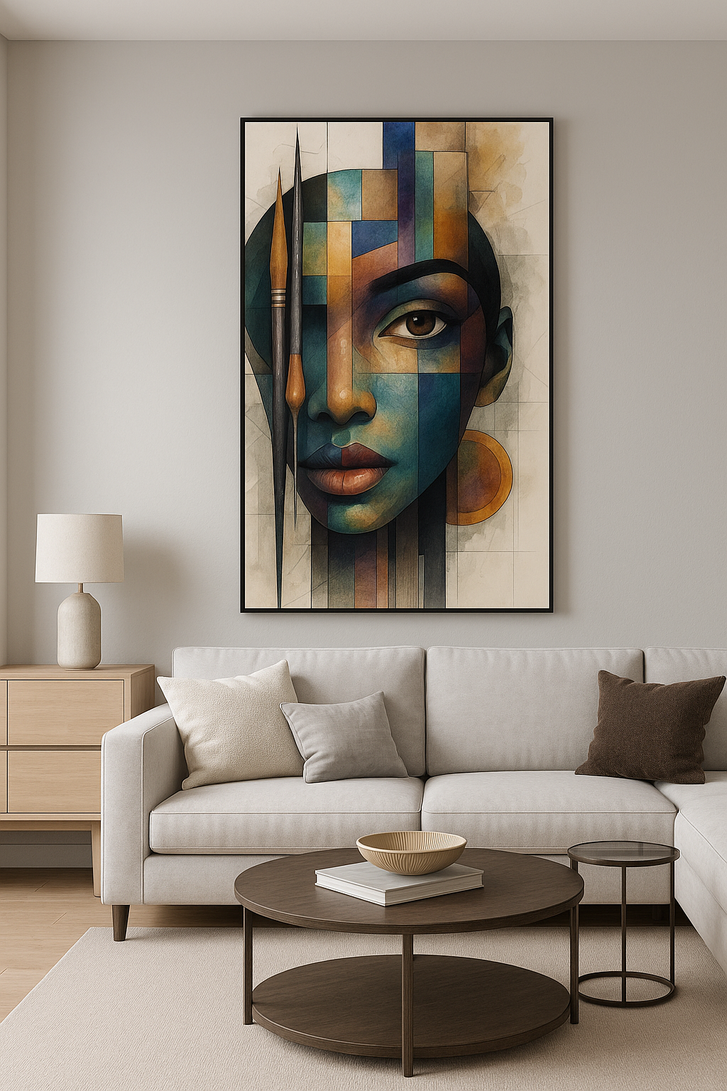 Reflets d’Âme – Tableau d’art peint à la main