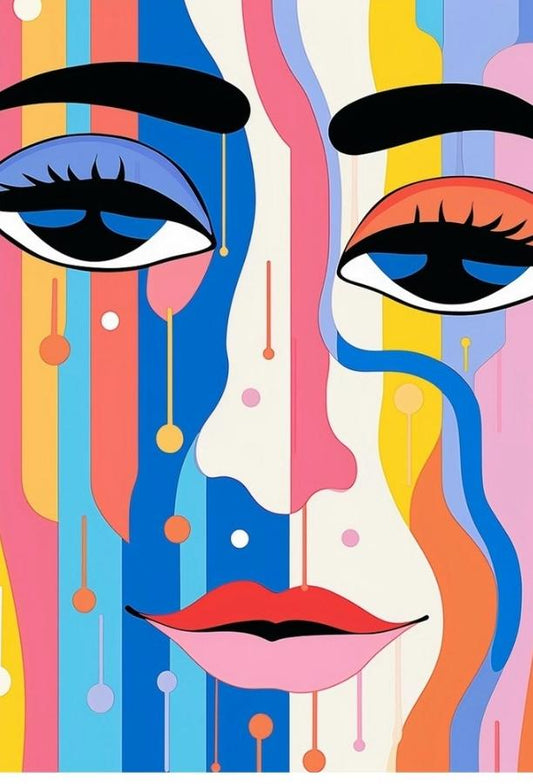 Éclats de Couleurs – Tableau pop-art peint à la main