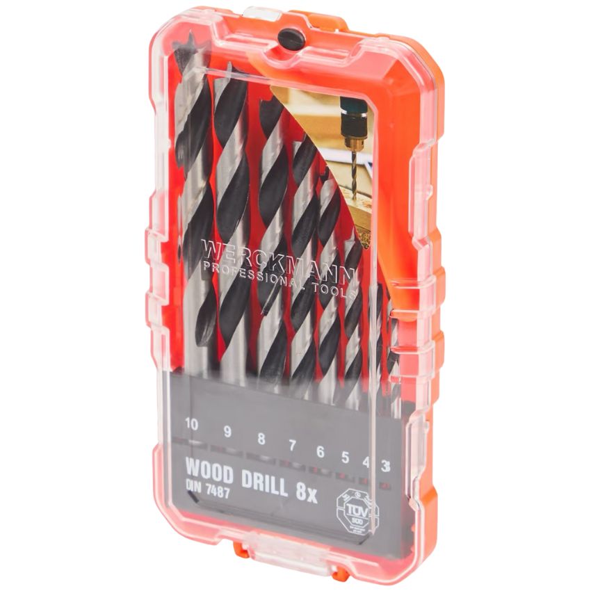 🔩 Set de Forets Bois 8 Pièces – Werckmann