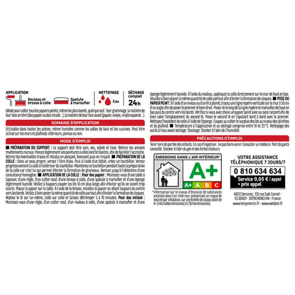 Colle Papier Peint AXTON – 50g, Application Facile, Tous Types