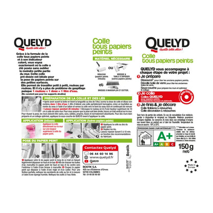 Colle QUELYD – Pour Tous Types de Papiers Peints, Facile et Écologique – 150g