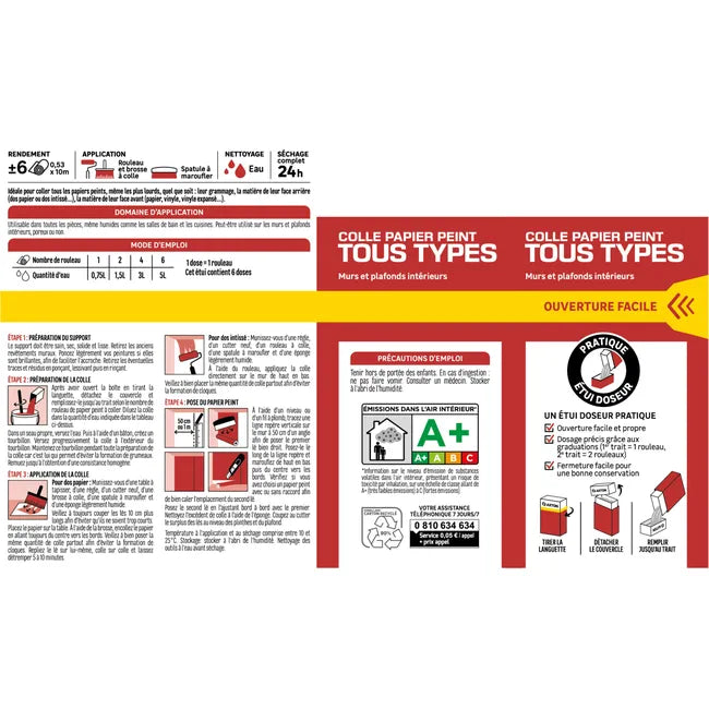 Colle AXTON Tous Types – Pour Papiers Peints Intissés, Vinyles, Lourds – 250g