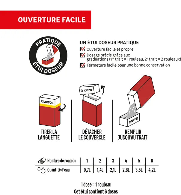 Colle AXTON Tous Types – Pour Papiers Peints Intissés, Vinyles, Lourds – 250g
