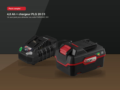 Pack Batterie 4Ah + Chargeur|PARKSIDE®