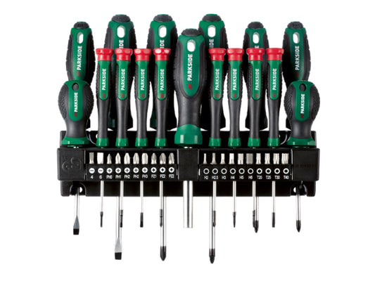 Set Tournevis & Embouts 37 pcs — Support Mural Inclus | PARKSIDE®