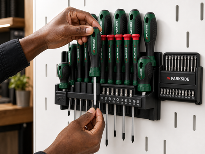 Set Tournevis & Embouts 37 pcs — Support Mural Inclus | PARKSIDE®